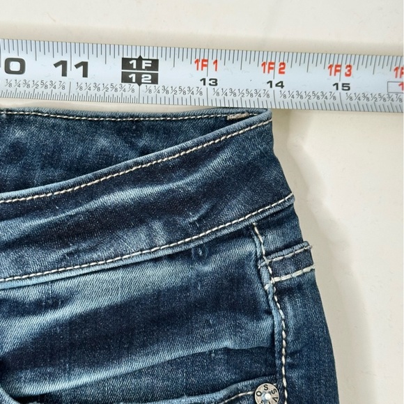 Vigoss Women’s Skinny Jeans Flap Embroidered Pockets Raw Hem Sz 6 - Picture 11 of 13